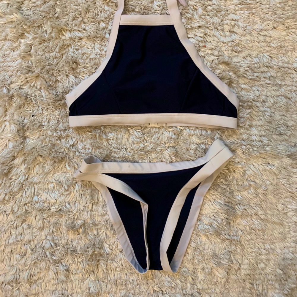 Navy Blue Halter Top bathing suit